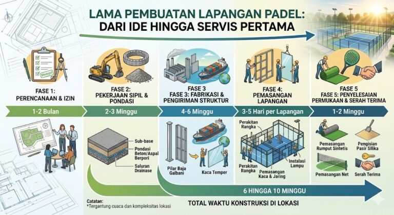 pembuatan lapangan padel